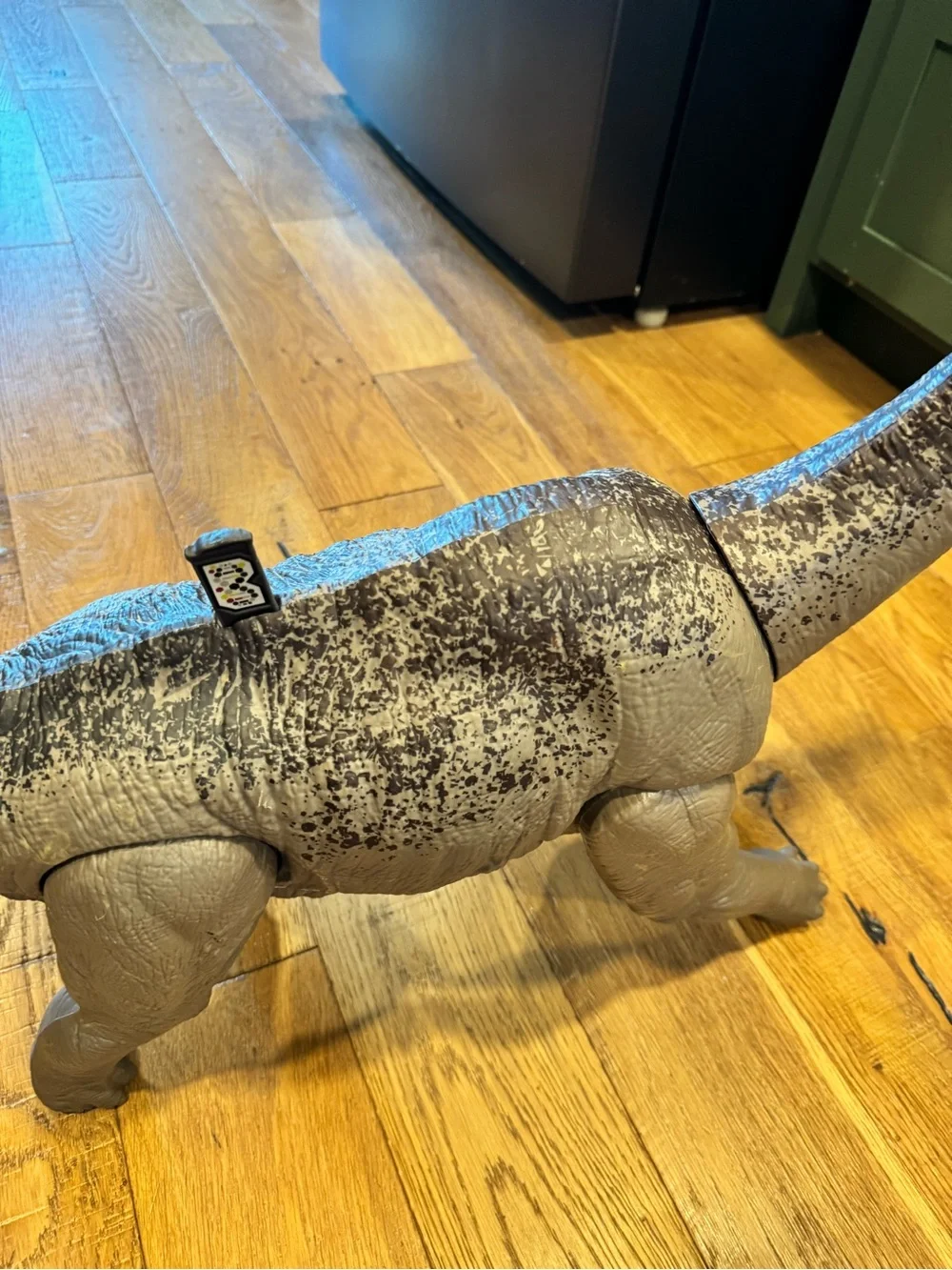 Mattel Gray & Black Long-Neck Dinosaur Figure